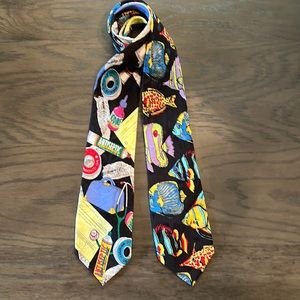Bundle of 2 100% Silk Addiction Neck Ties, Fish & Medical Themes